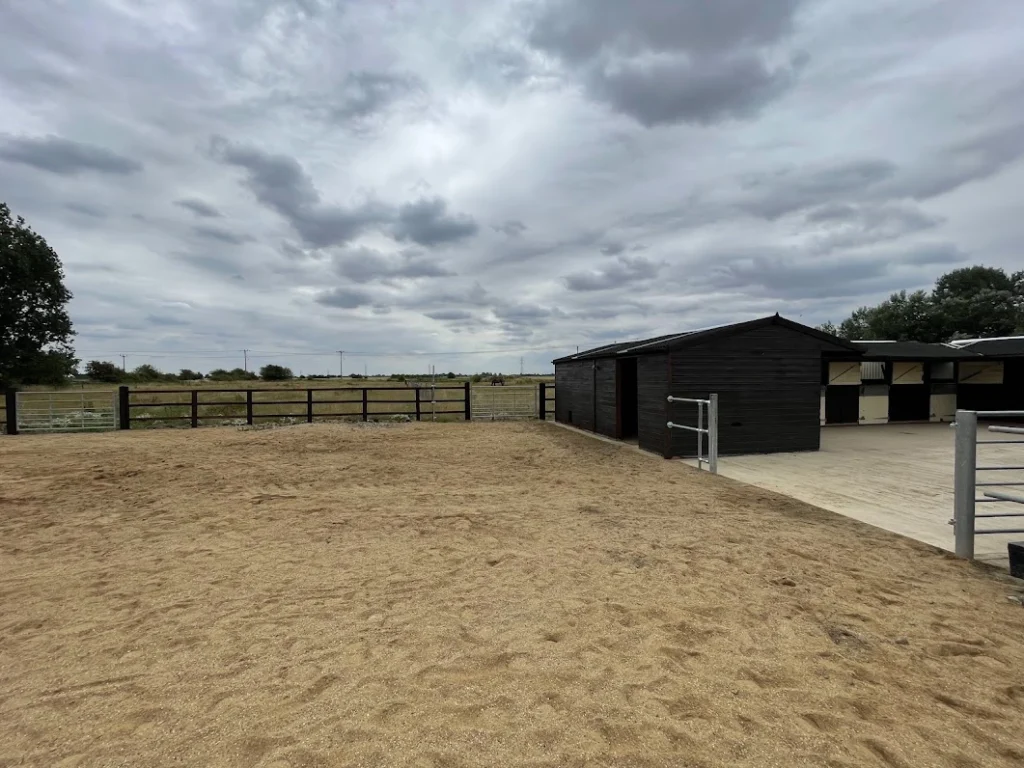 All Weather Turnout and Rehab Area with Stable - Equestrian Property for sale, South Lincolnshire